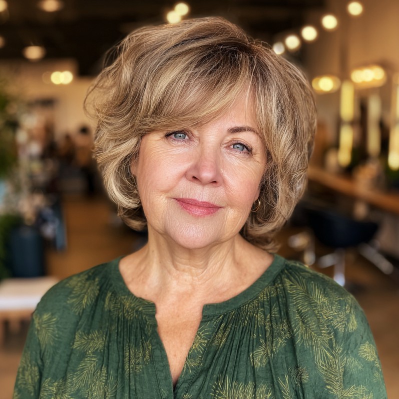 Textured Soft Layers with Blonde Highlights