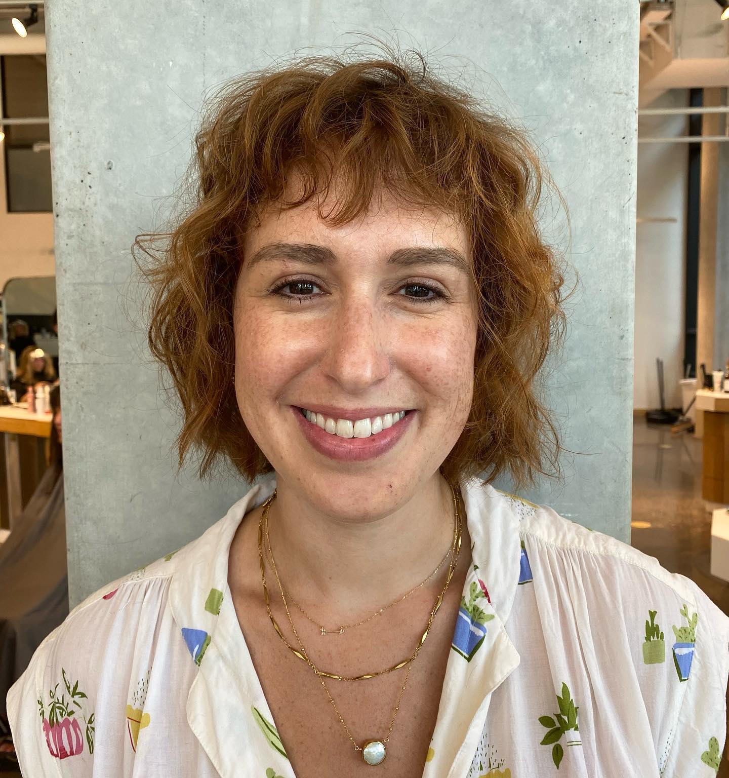 Textured Wispy Bob with Natural Curls