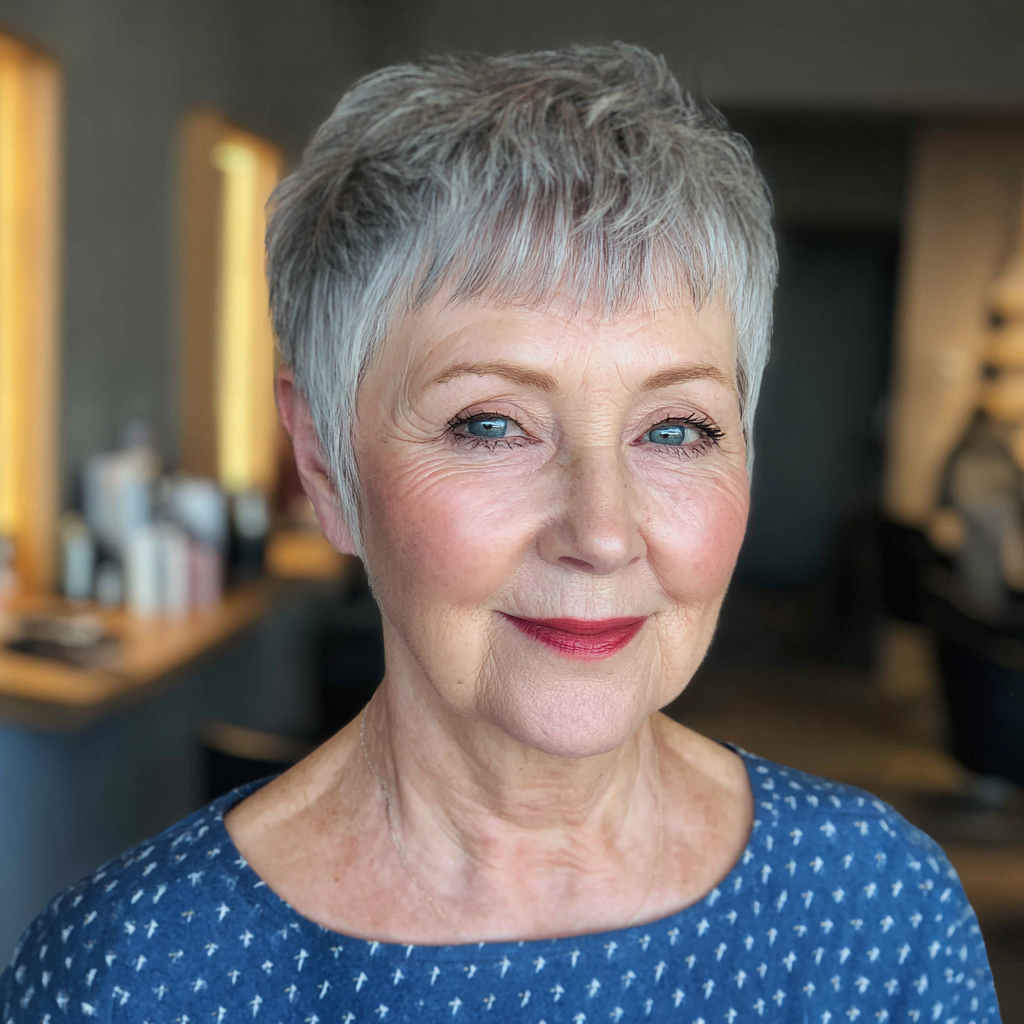 Trendy Textured Short Cut with Baby Bangs