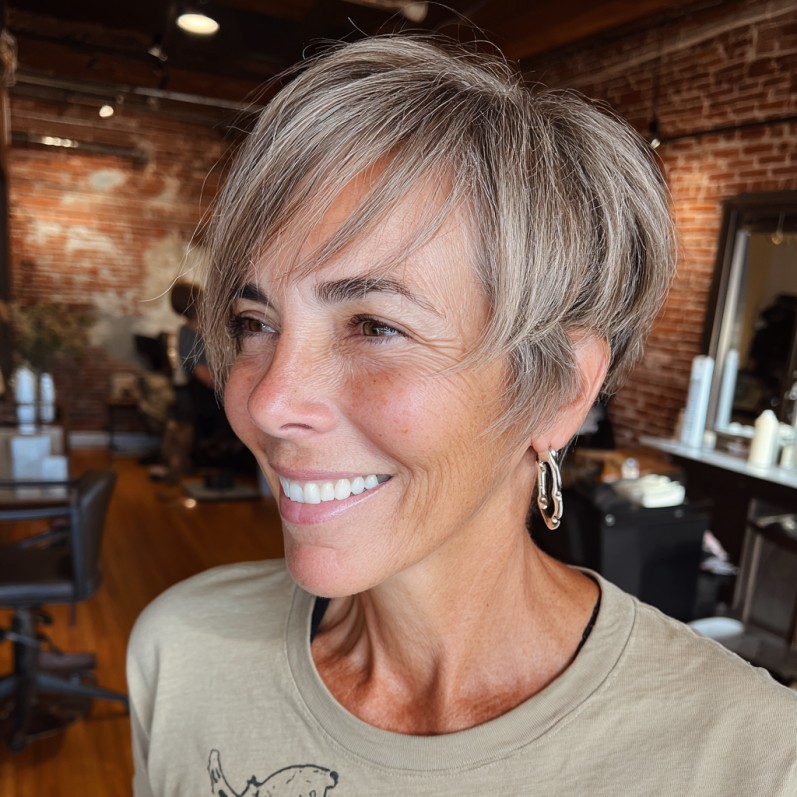 Chic Textured Pixie Cut with Soft Layers