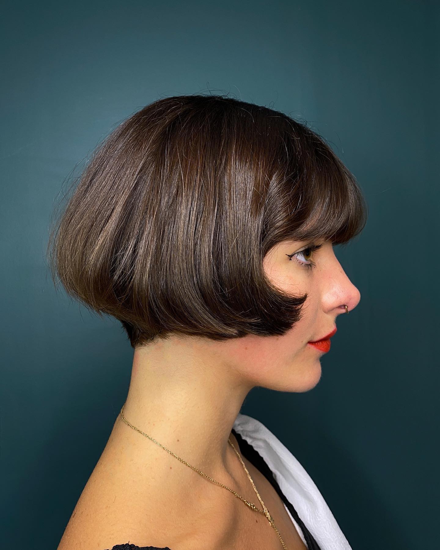 Chic Rounded Bob with Soft Bangs