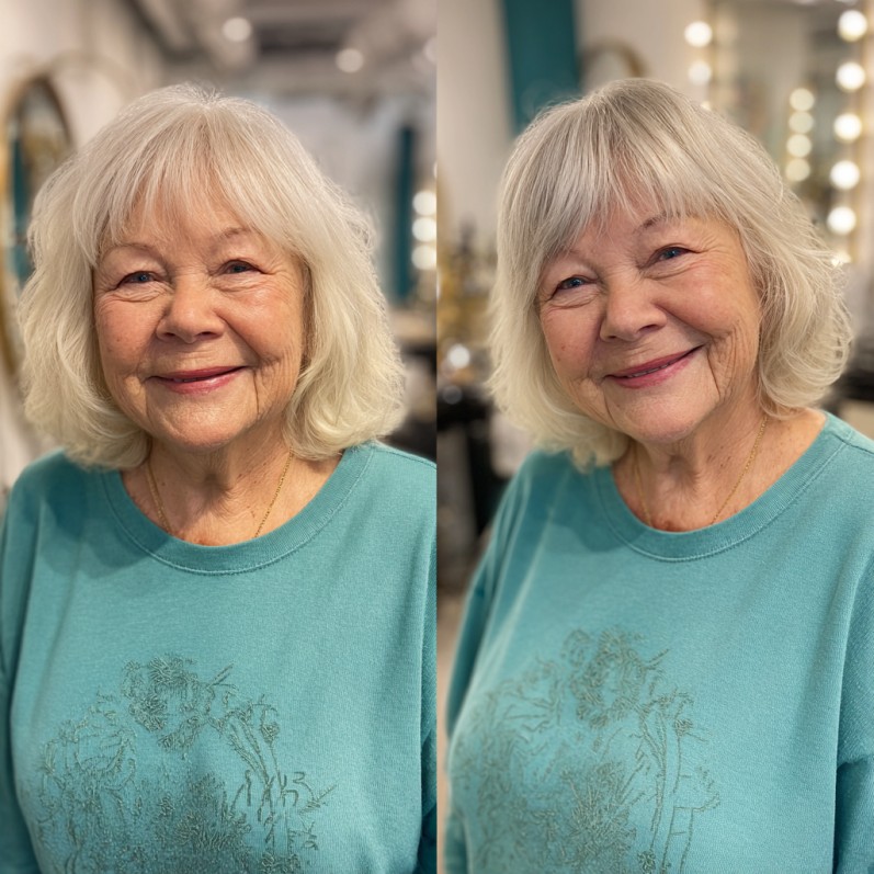 Charming Soft Blunt Bangs with Gentle Waves