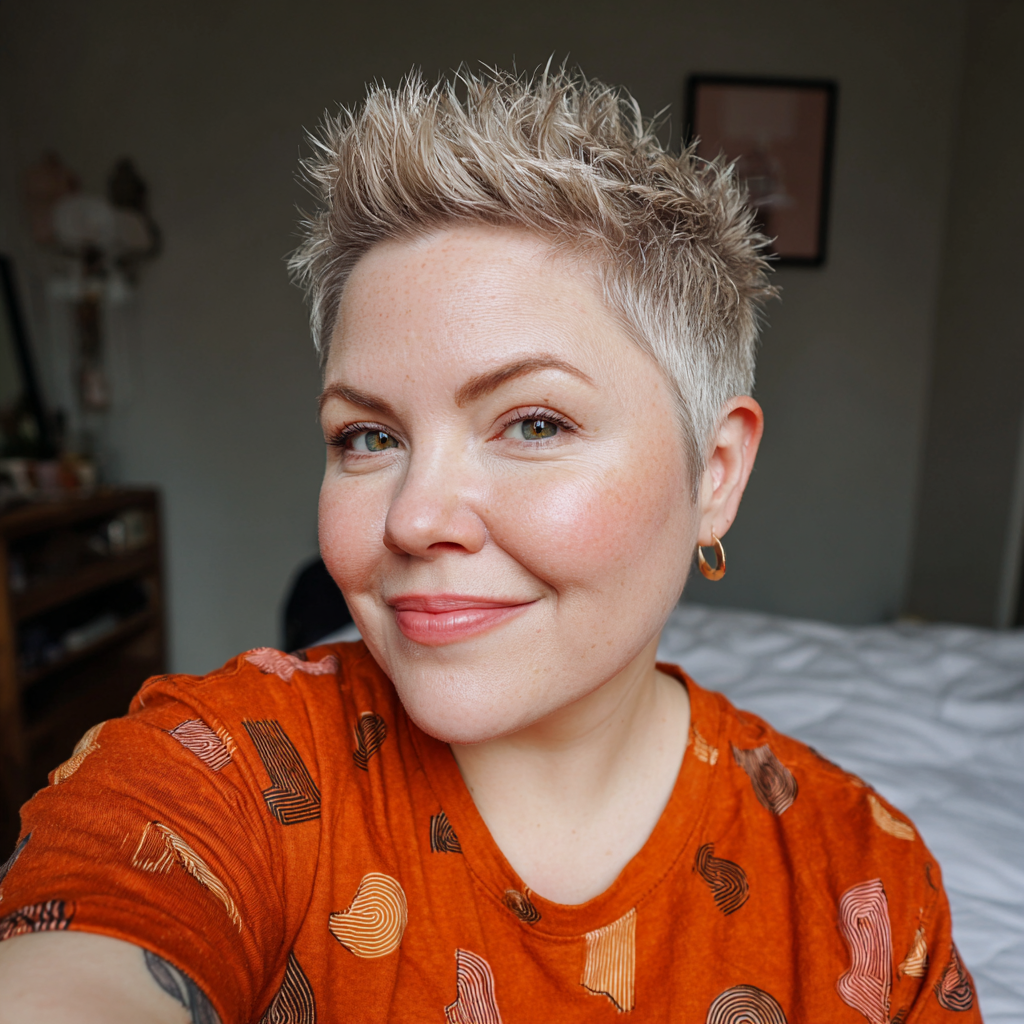 Chic Short Spiky Cut with Bold Texture