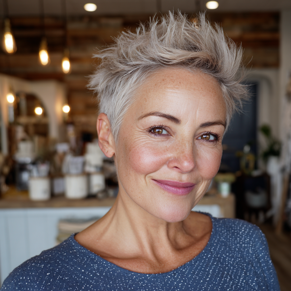 Chic Short Spiky Cut with Soft Layers