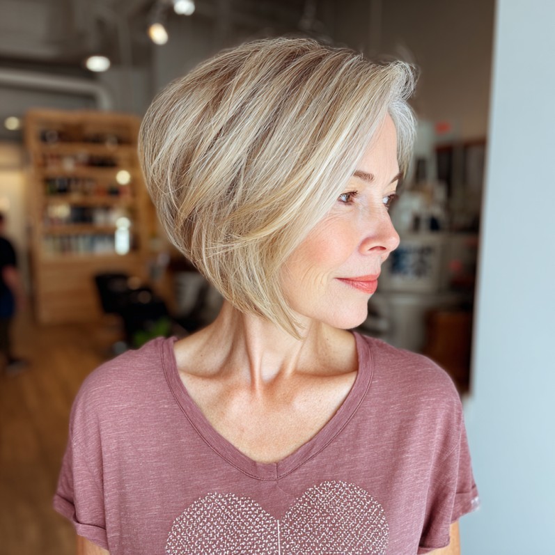 Chic Softly Layered A-Line Bob with Subtle Highlights