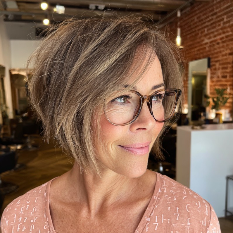 Chic Textured A-Line Bob with Soft Layers