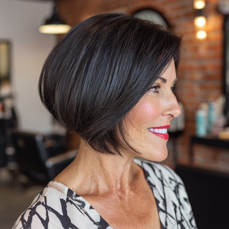 Chic Textured A-Line Bob with Subtle Dimension