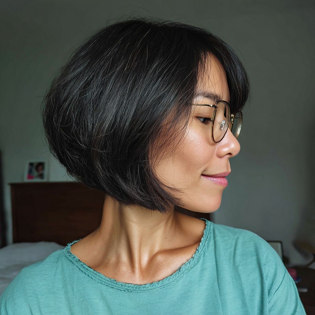 Chic Textured Inverted Bob with Soft Volume