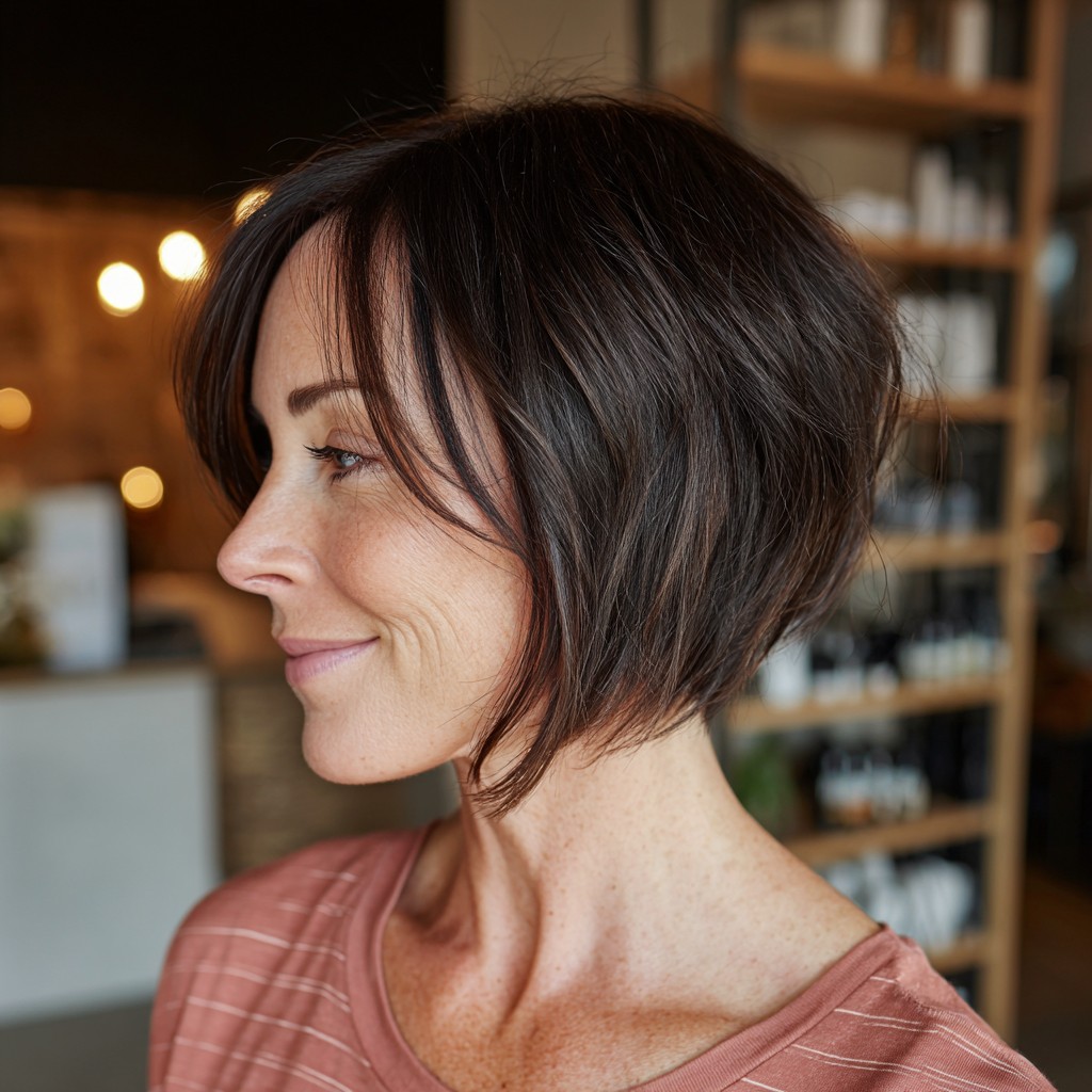 Chic Textured Inverted Bob with Subtle Layers