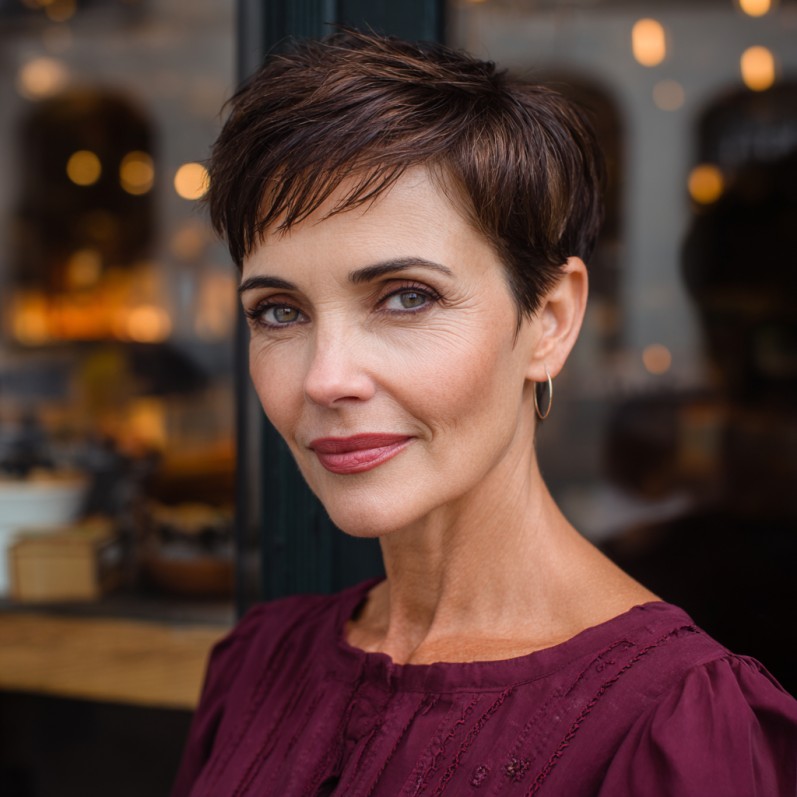 Chic Textured Pixie Cut with Subtle Volume