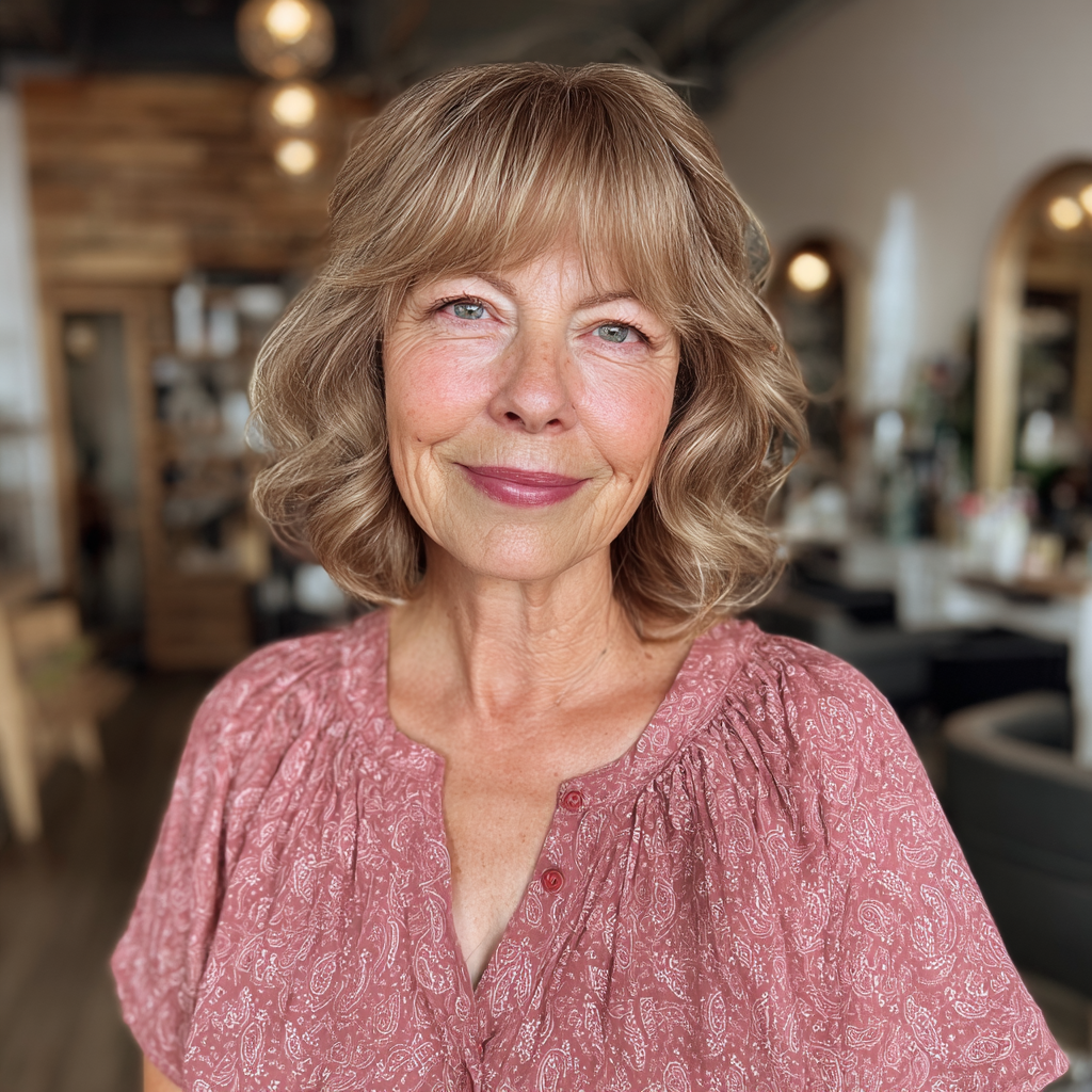Chic Vintage-Inspired Soft Curls with Subtle Layers