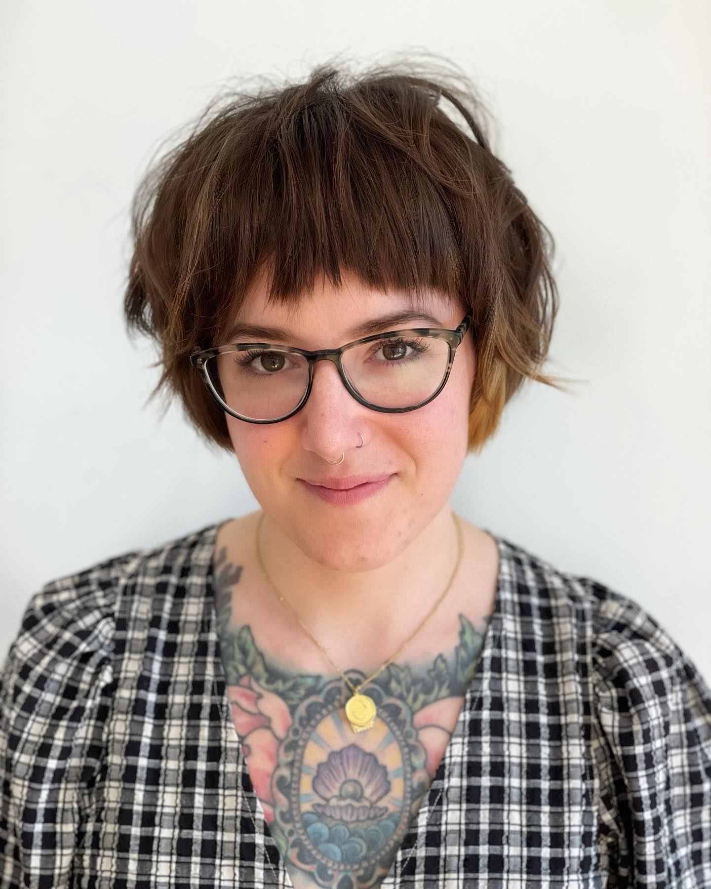Choppy Textured Bob with Micro Fringe
