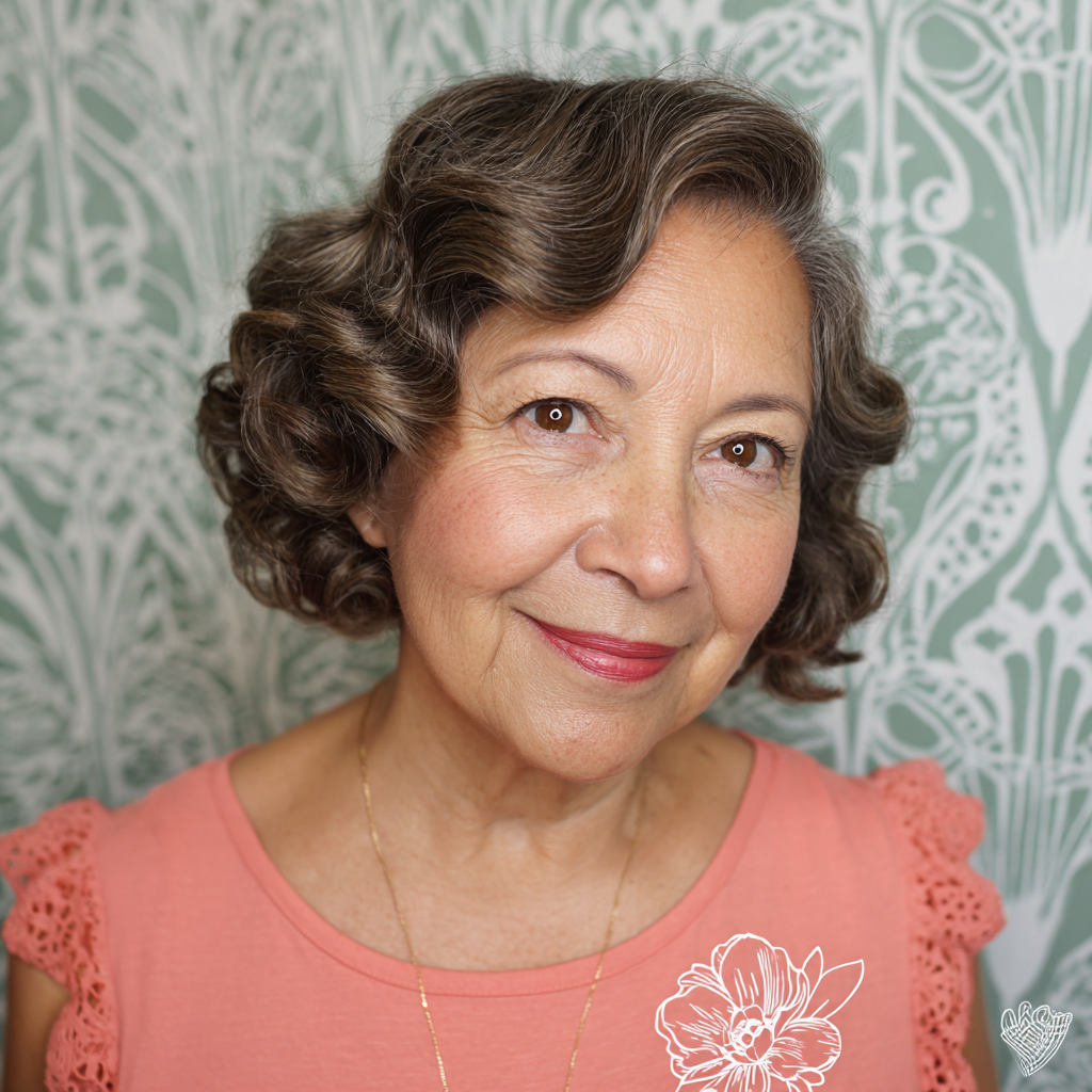 Classic Vintage-Inspired Soft Curls with Defined Shape