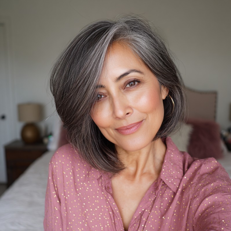 Dynamic Asymmetrical Bob with Subtle Layers