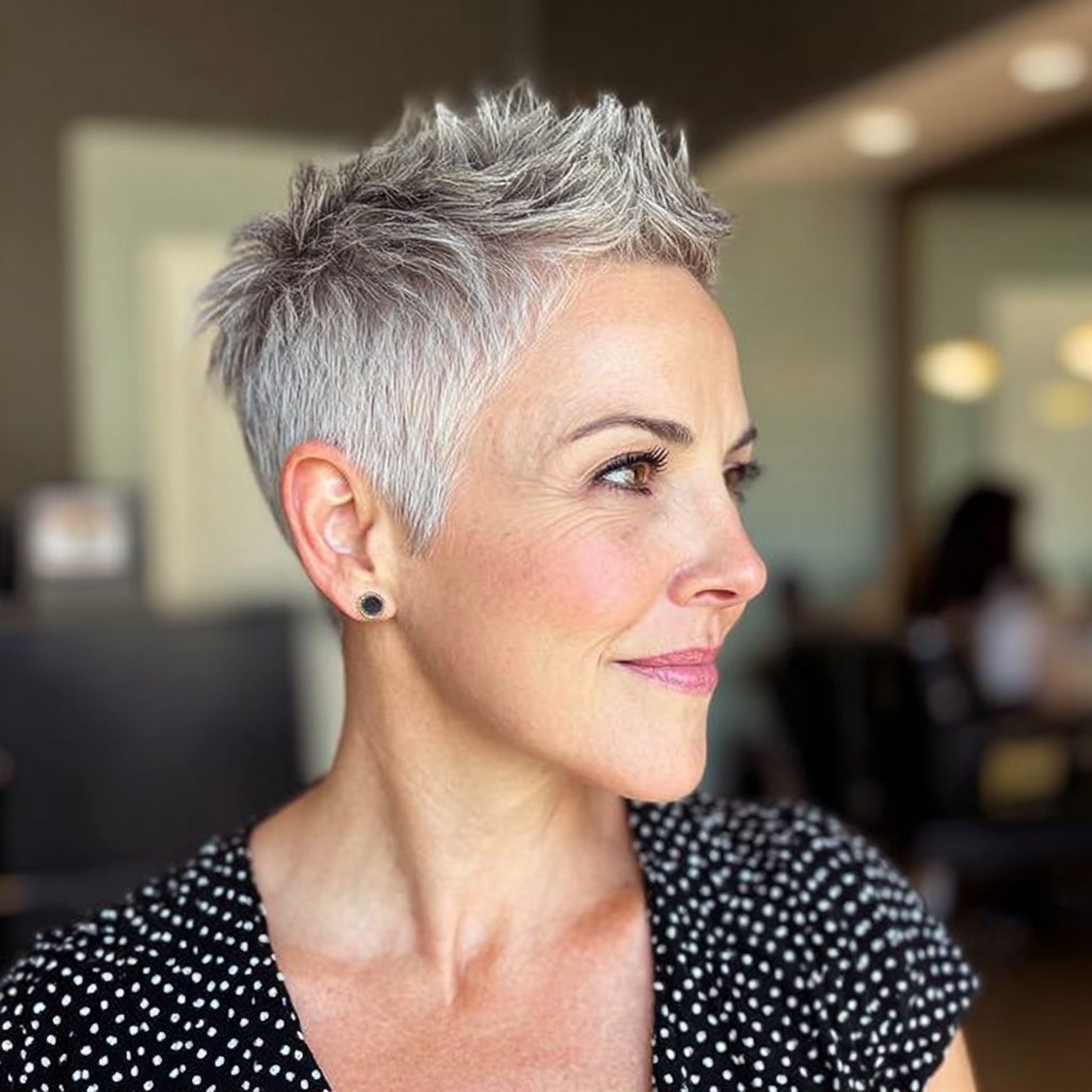 Edgy Short Spiky Pixie with Textured Layers