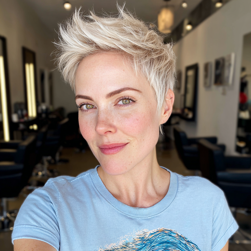 Edgy Textured Pixie Cut with Bold Volume