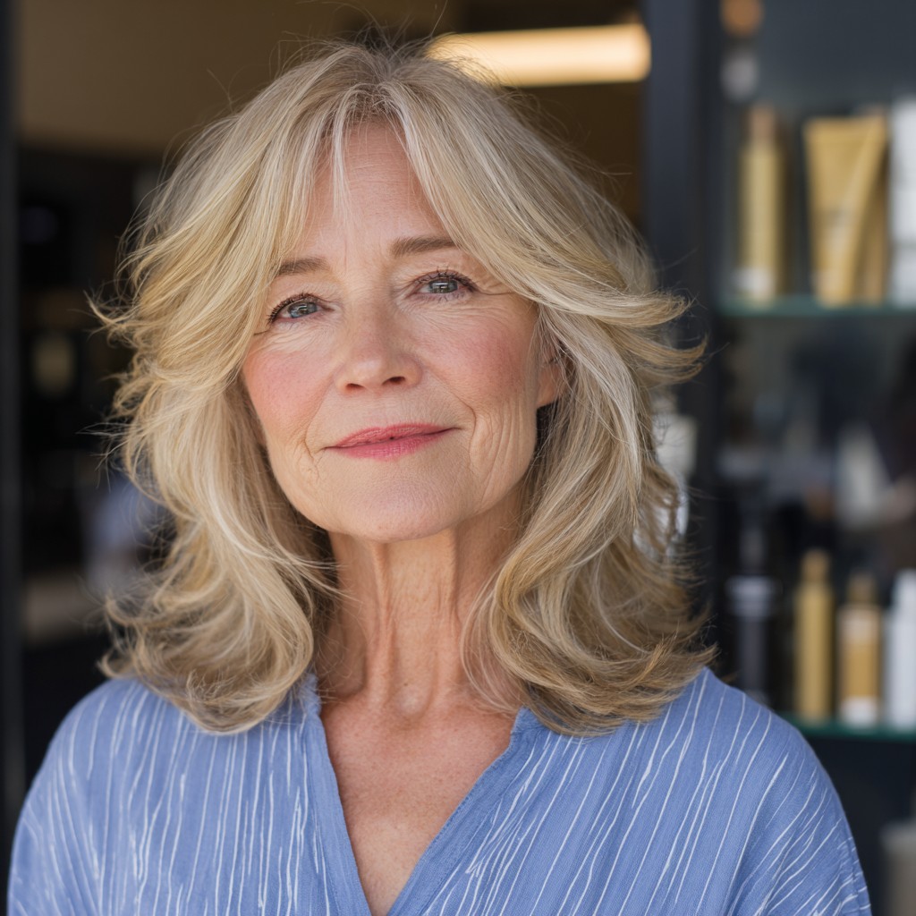 Effortless Beachy Waves with Soft Blonde Tones