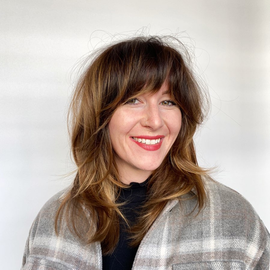 Effortless Long Shag with Soft Bangs