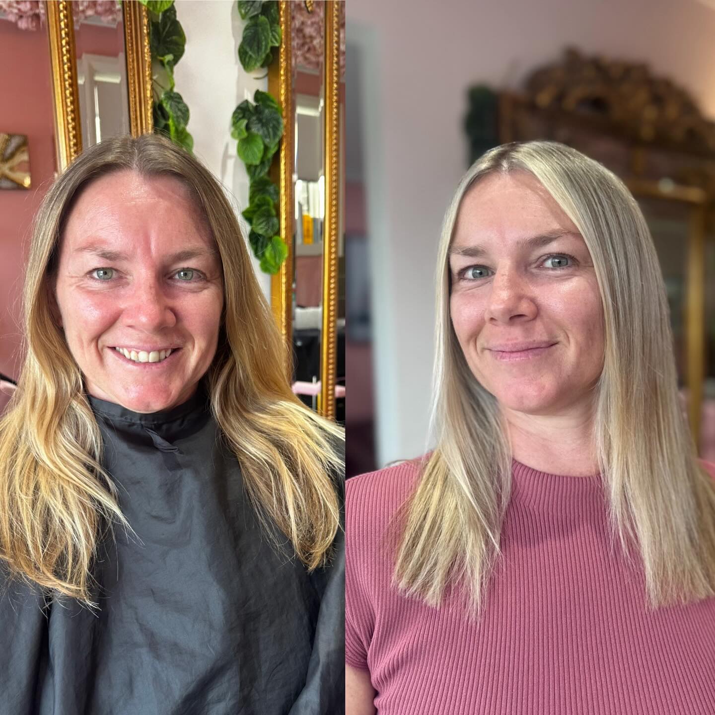 Fresh Light Blonde Long Layers with Subtle Face Framing