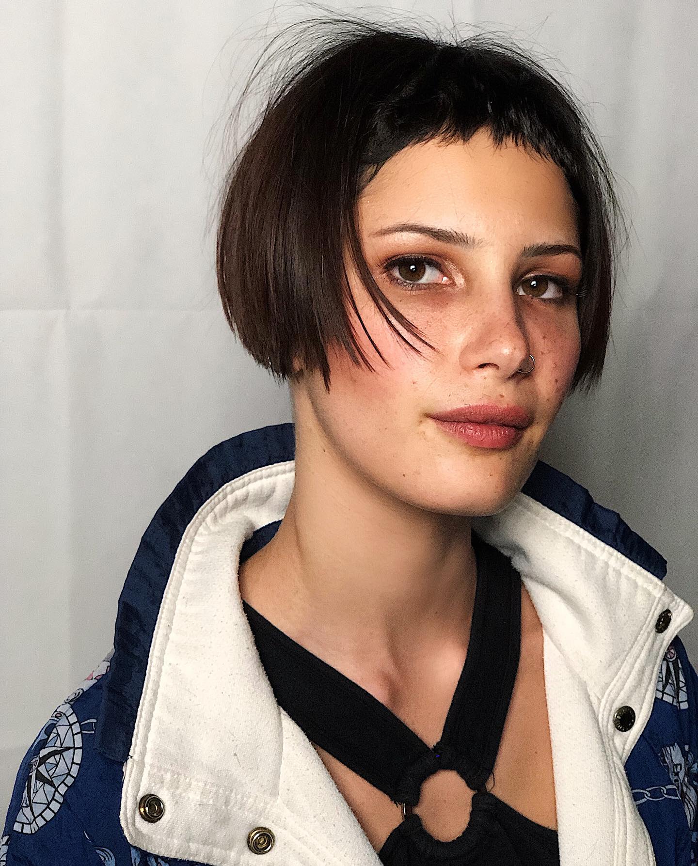 Modern Textured Bob with Edgy Fringe