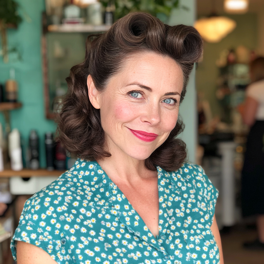 Retro Glamour Waves with Soft Volume