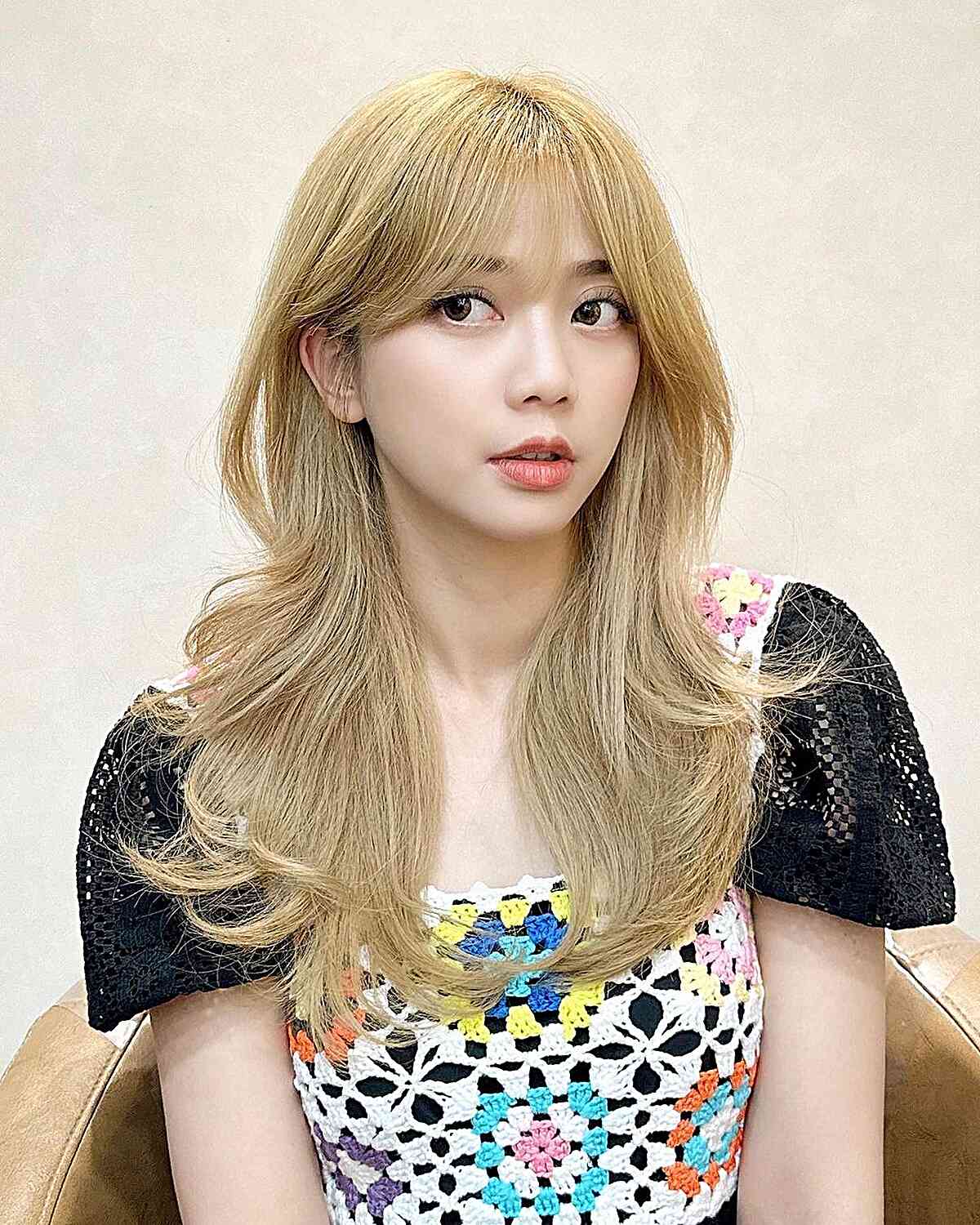 Soft Layered Cut with Bangs