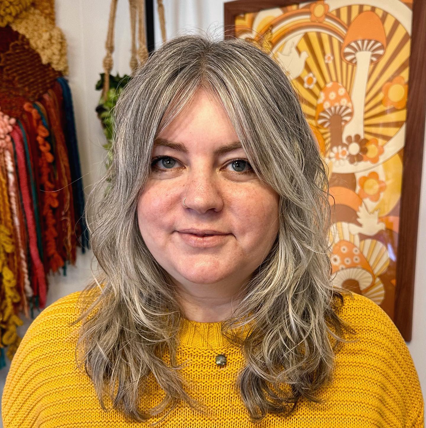 Soft Layered Shag with Face-Framing Highlights