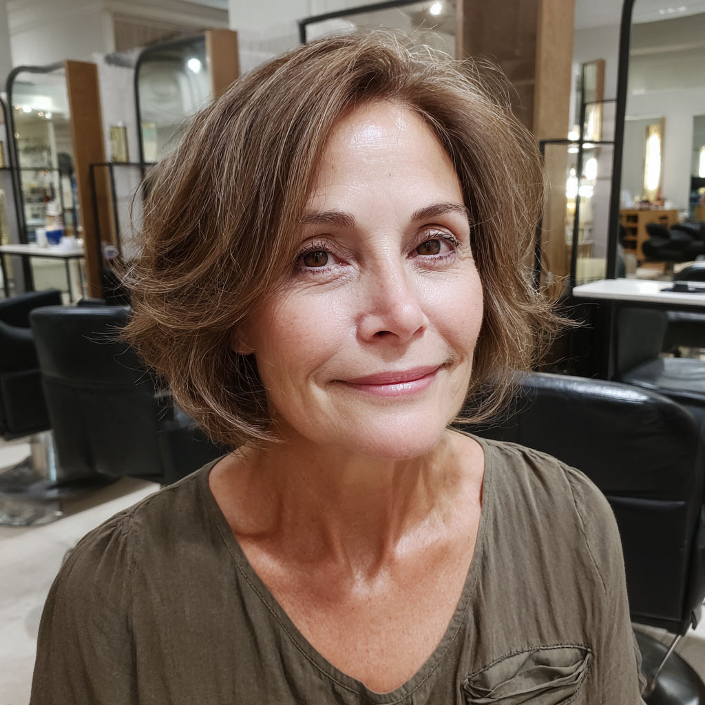 Soft Textured Bob with Gentle Waves