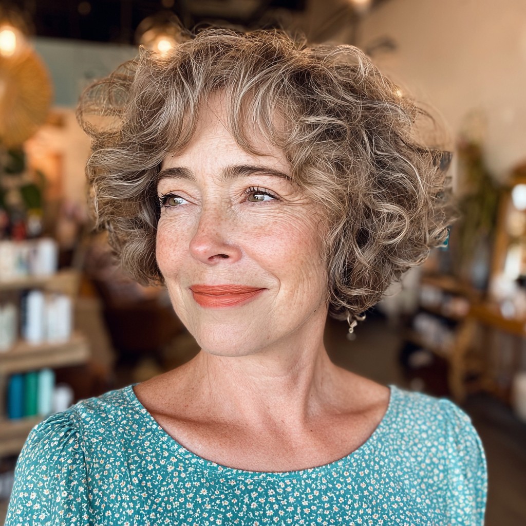 Softly Curled Bob with Natural Texture