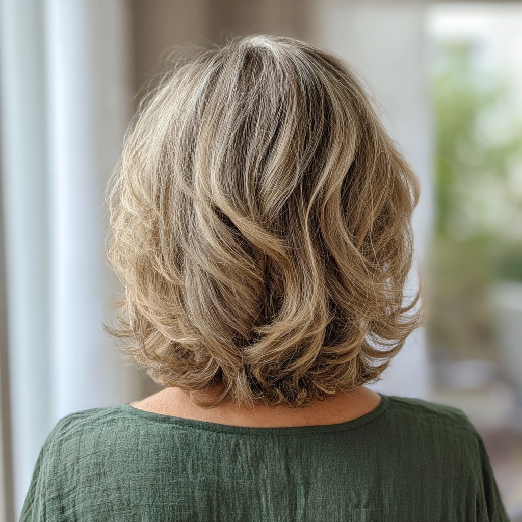 Softly Layered Blonde Cut with Natural Movement