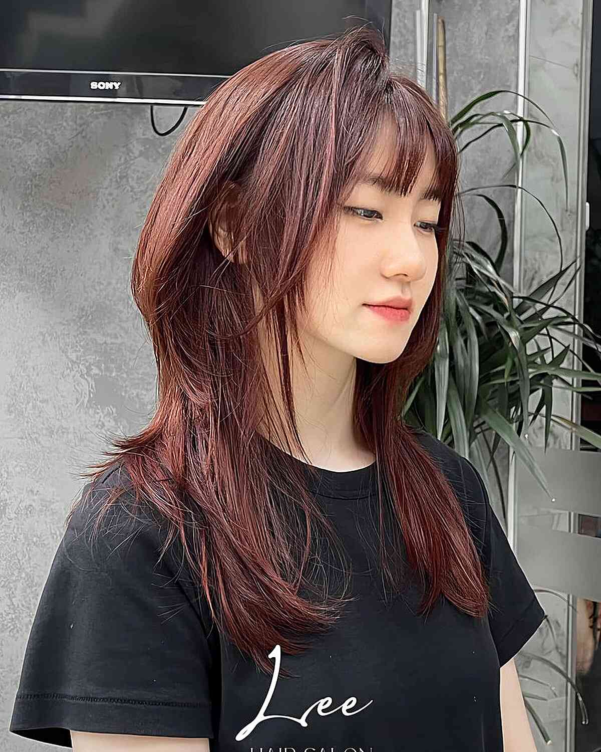 Stylish Layered Cut with Soft Bangs