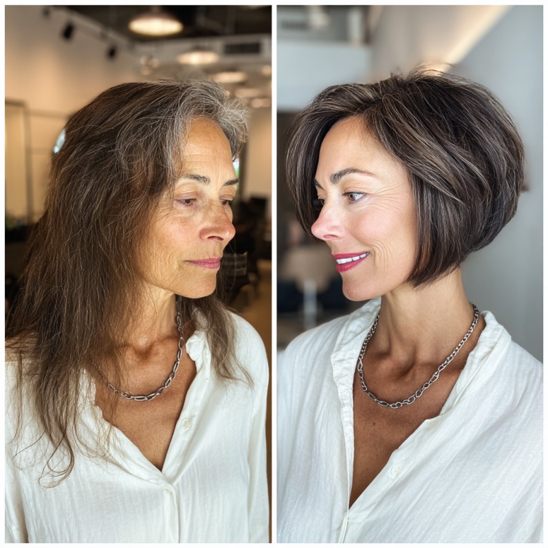 Stylish Textured A-Line Bob with Subtle Depth