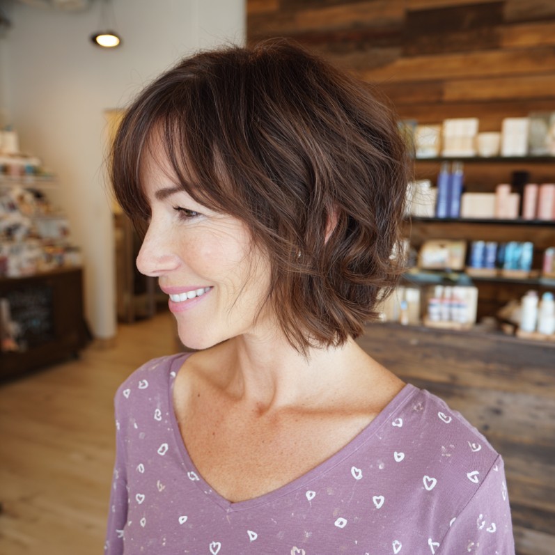 Textured A-Line Bob with Subtle Layers