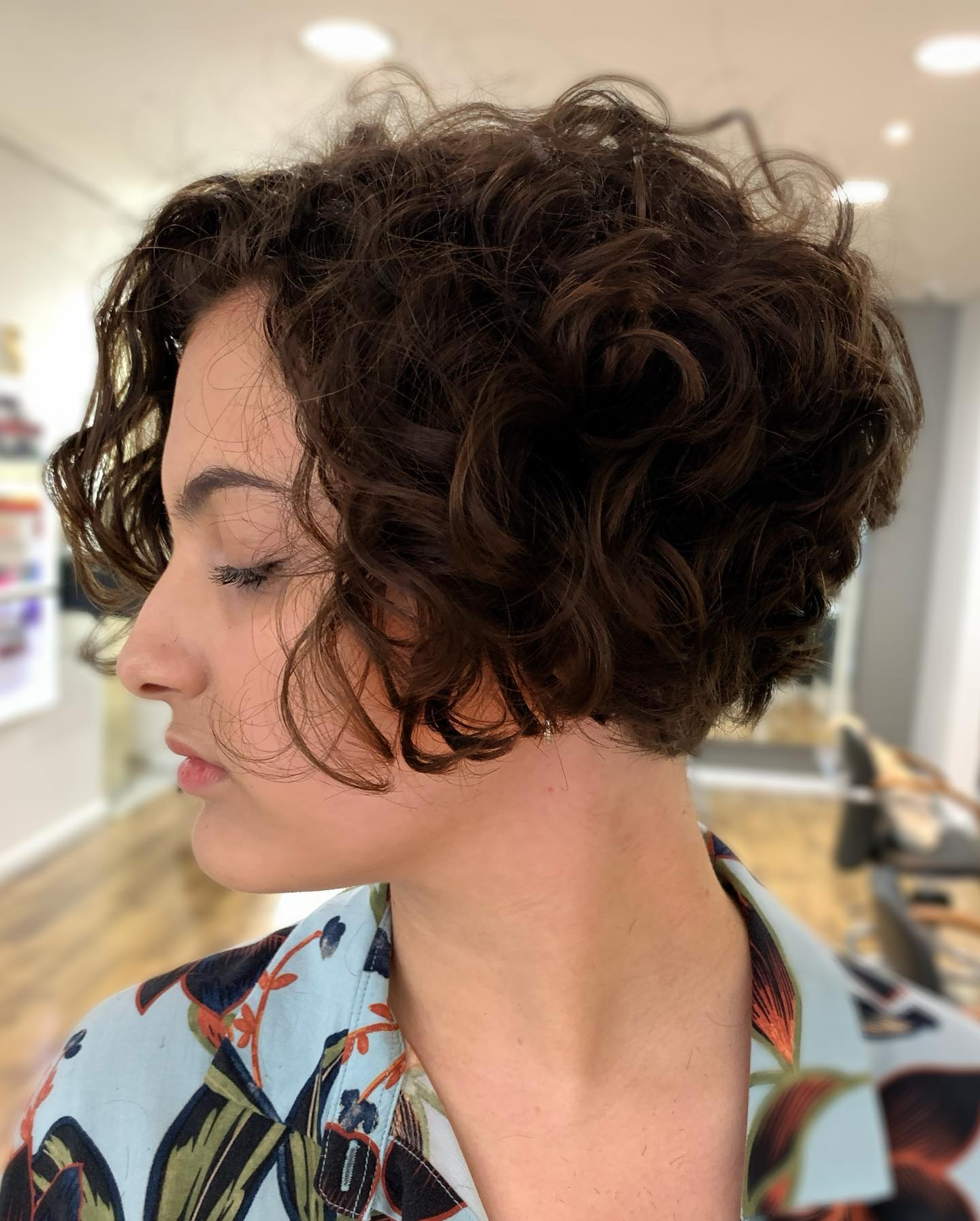 Textured Curly Bob with Soft Volume