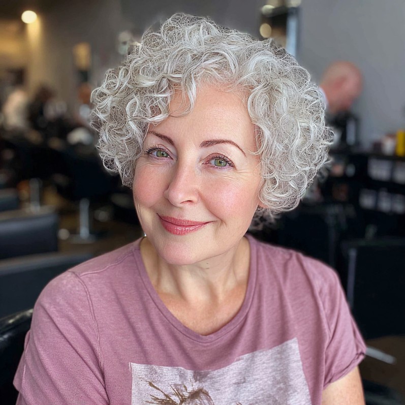 Textured Curly Crop with Soft Definition