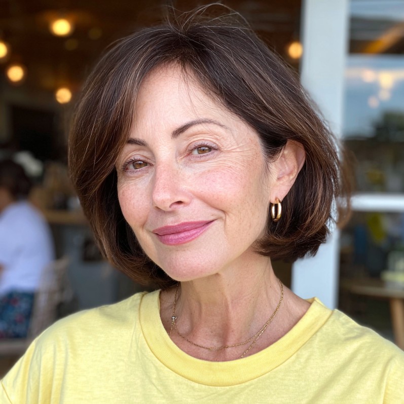 Textured Face-Framing Bob with Subtle Layers