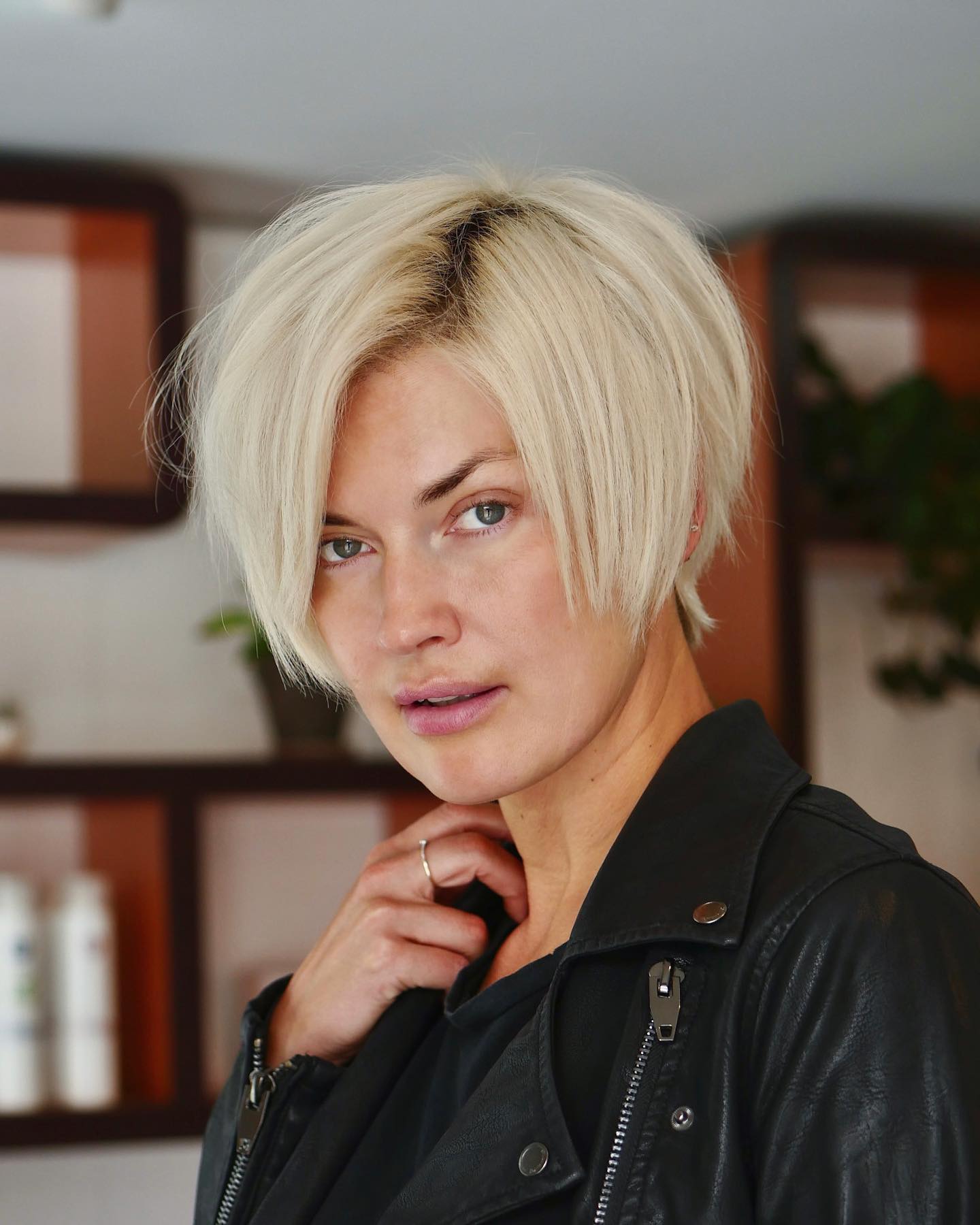 Textured Light Blonde Bob with Subtle Layers