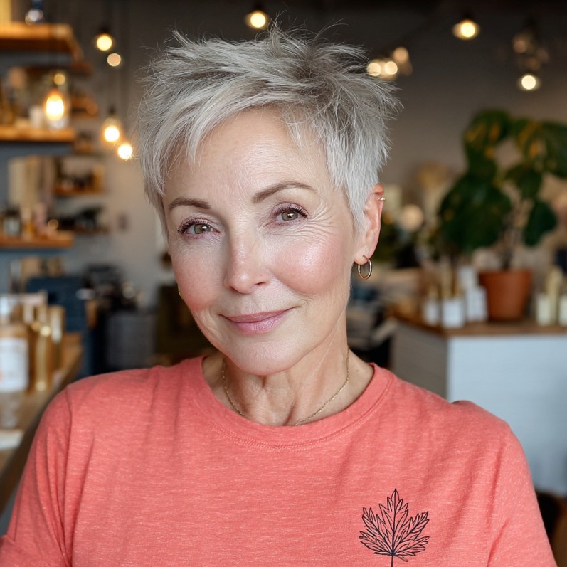 Textured Pixie Cut with Playful Volume