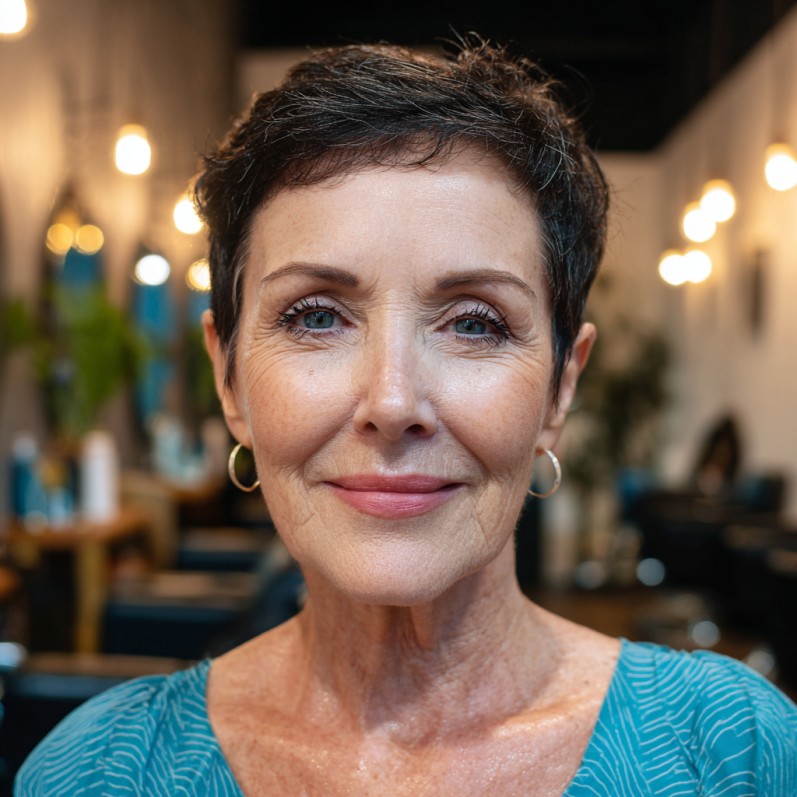 Textured Short Pixie with Playful Volume