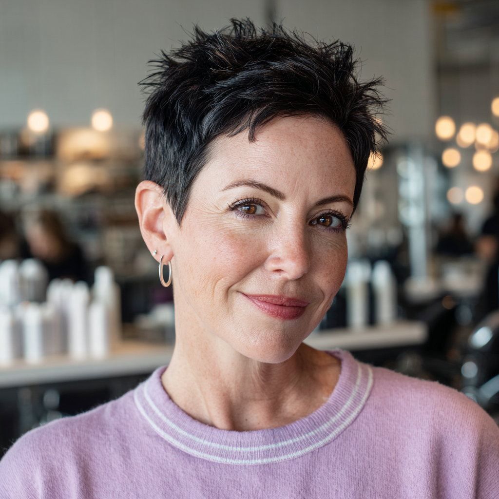Textured Short Spiky Cut for Effortless Volume