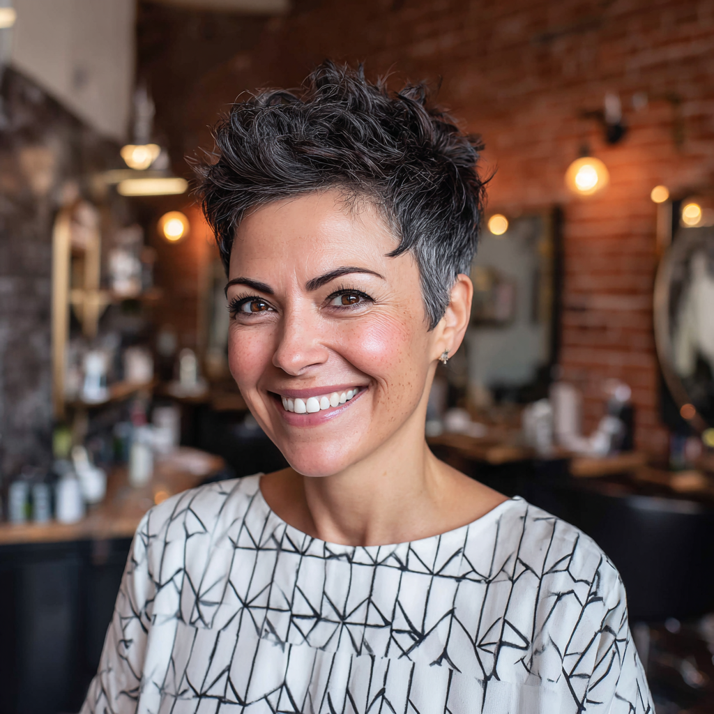 Textured Short Tapered Pixie Cut for Fine Hair
