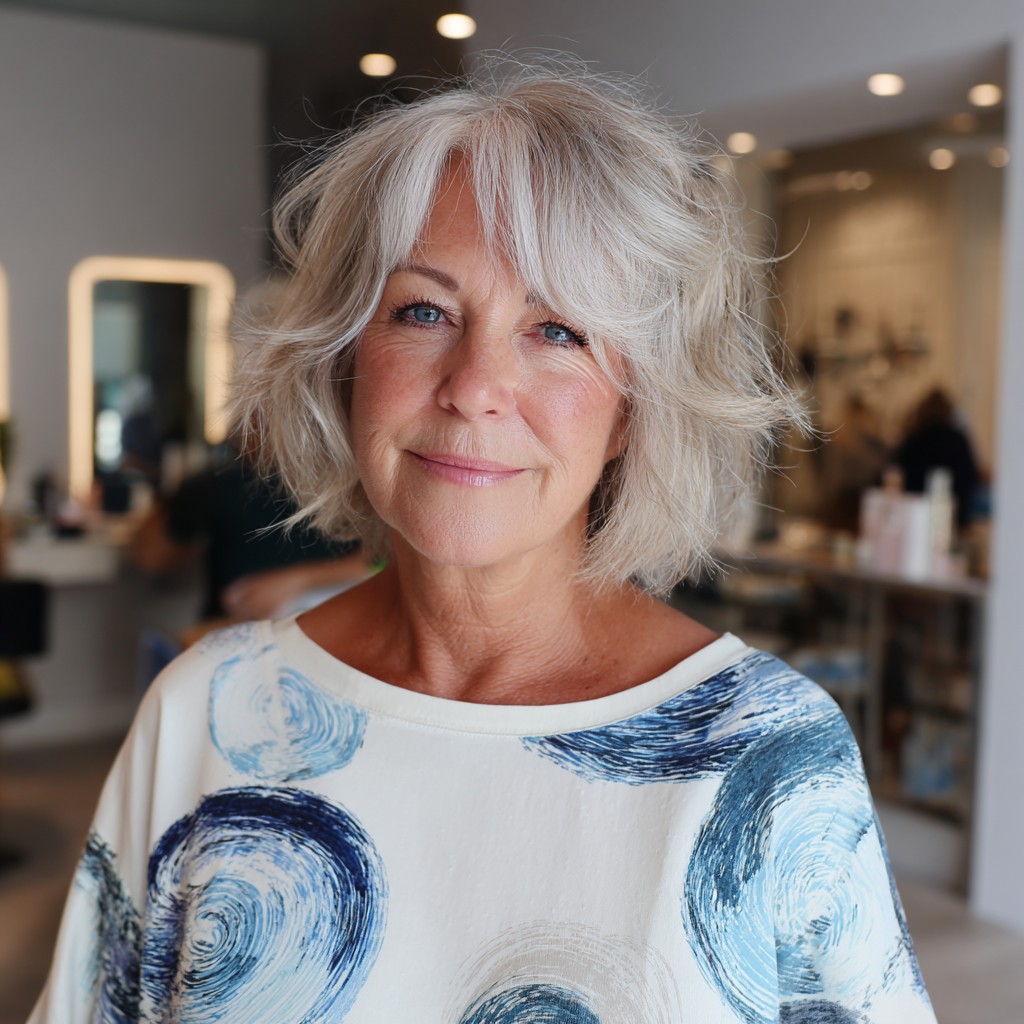 Textured Wispy Bob with Soft Layers
