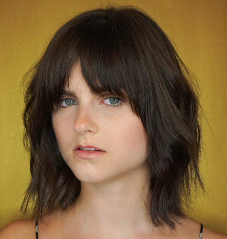 Trendy Textured Bob with Wispy Bangs