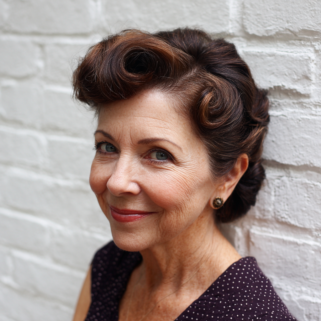 Vintage-Inspired Soft Waves with Elegant Pin Curls