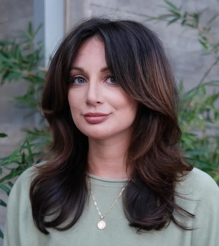 Voluminous Layered Cut with Soft Face-Framing Bangs