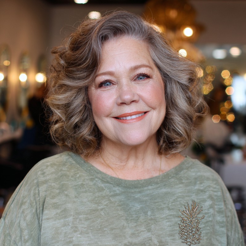 Charming Textured Curls with Soft Volume