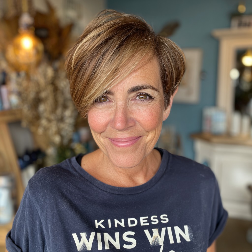 Chic Asymmetrical Pixie Cut with Long Side Bangs