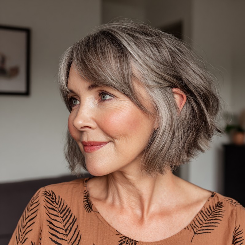 Chic Textured A-Line Bob with Soft Layers