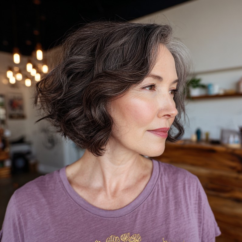 Chic Textured Bob with Soft Waves