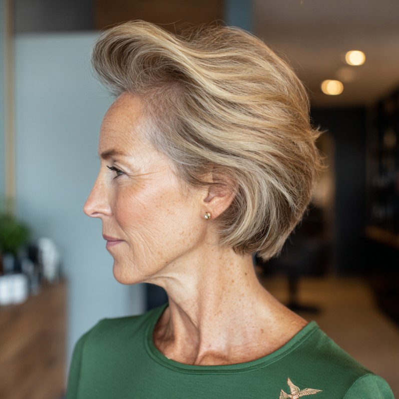 Elegant Voluminous Short Cut with Soft Layers